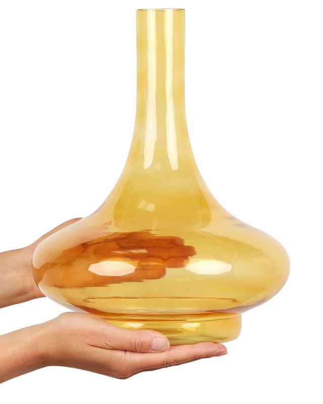 Dekorativ vase Paneer i gul glas, 1 stk.