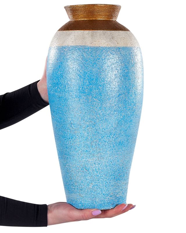 Dekorativ vase Plateje keramik blå 1 stk.