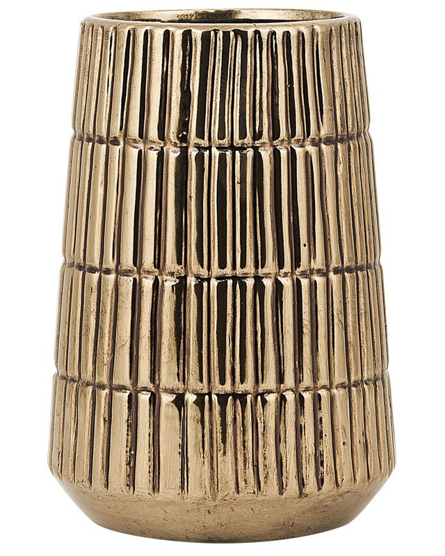 Dekorativ vase Qanawat keramik i guld, 1 stk.