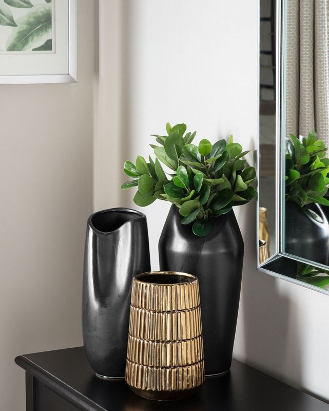 Dekorativ vase Qanawat keramik i guld, 1 stk.