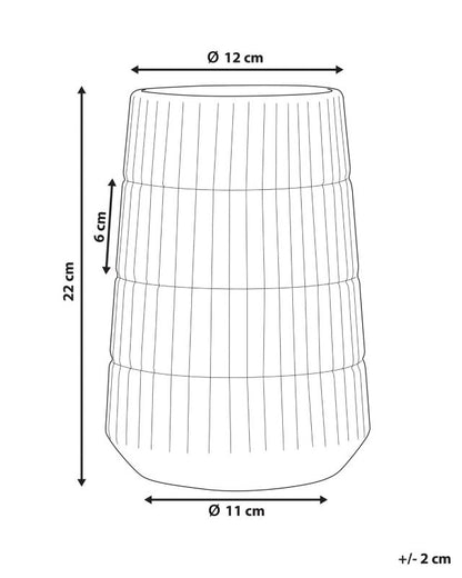 Dekorativ vase Qanawat keramik i guld, 1 stk.