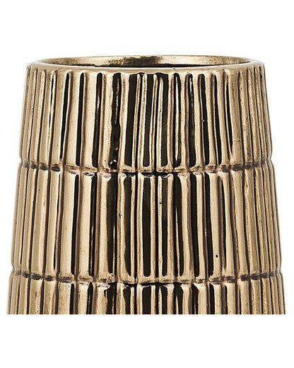 Dekorativ vase Qanawat keramik i guld, 1 stk.