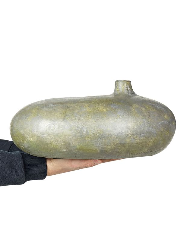 Dekorativ vase Rawang keramik grå 1 stk.