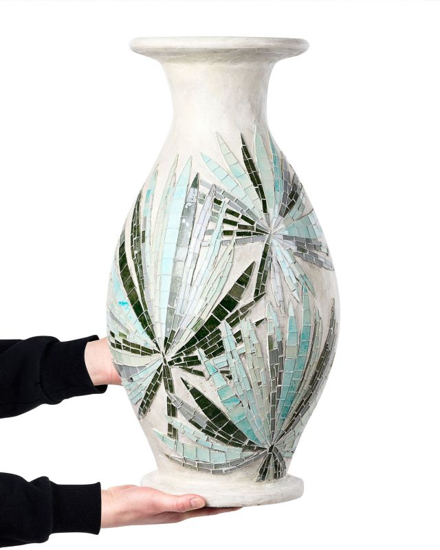 Dekorativ vase Rawas keramik hvid 1 stk.