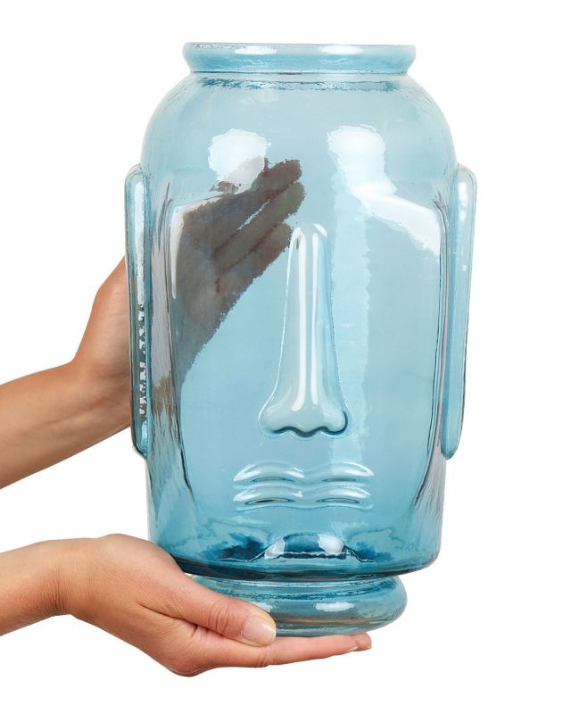 Dekorativ vase Sambar i blåt glas, 1 stk.