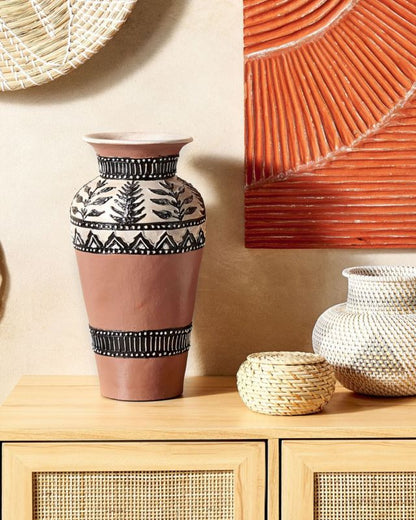 Dekorativ vase Siak keramik brun 1 stk.