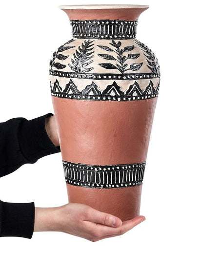 Dekorativ vase Siak keramik brun 1 stk.