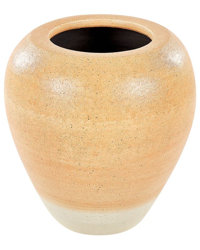 Dekorativ vase Skione keramik lys brun 1 stk.
