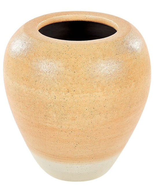 Dekorativ vase Skione keramik lys brun 1 stk.