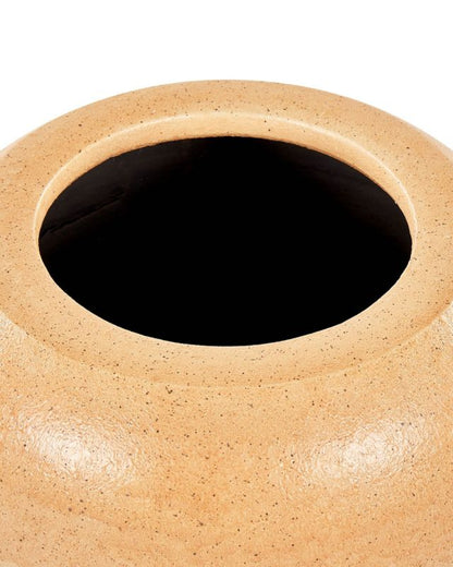 Dekorativ vase Skione keramik lys brun 1 stk.