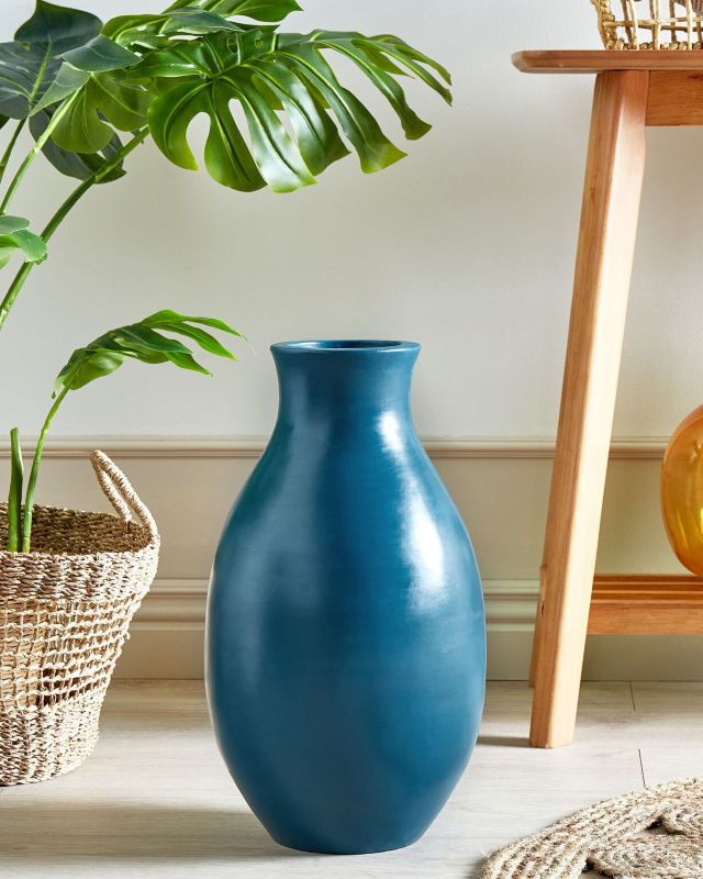 Dekorativ vase Stagira keramik blå 1 stk.