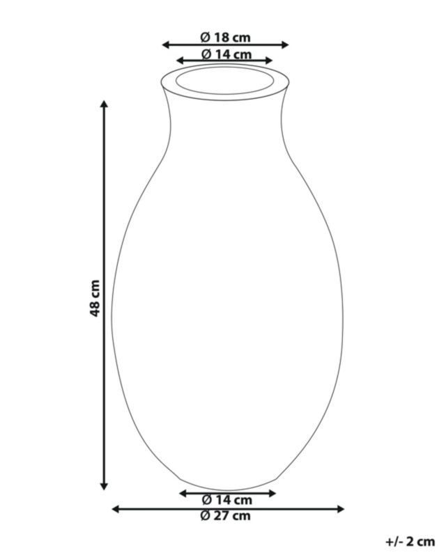 Dekorativ vase Stagira keramik blå 1 stk.