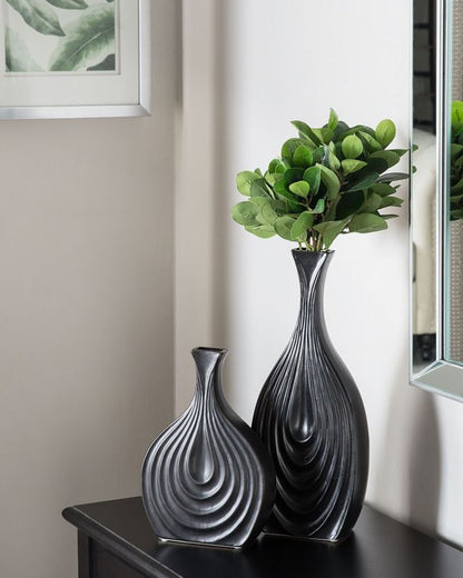 Dekorativ vase Thapsus keramik sort 1 stk.