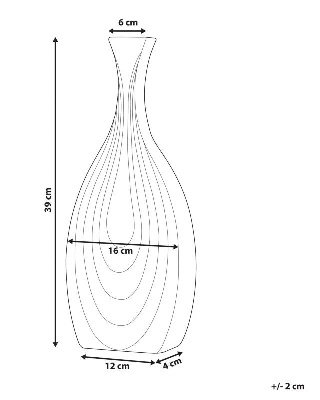Dekorativ vase Thapsus keramik sort 1 stk.