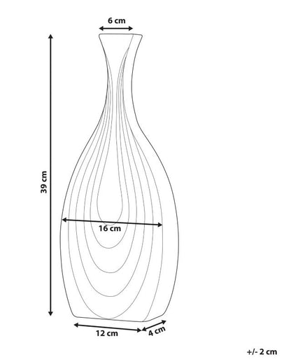 Dekorativ vase Thapsus keramik sort 1 stk.