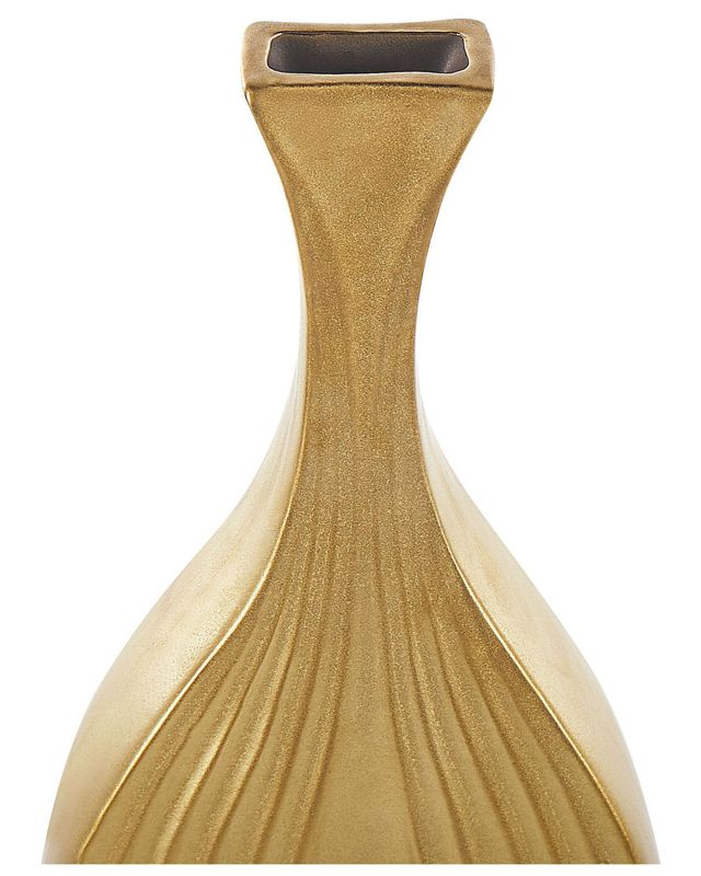Dekorativ vase Thapsus keramik guld 1 stk.