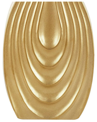 Dekorativ vase Thapsus keramik guld 1 stk.