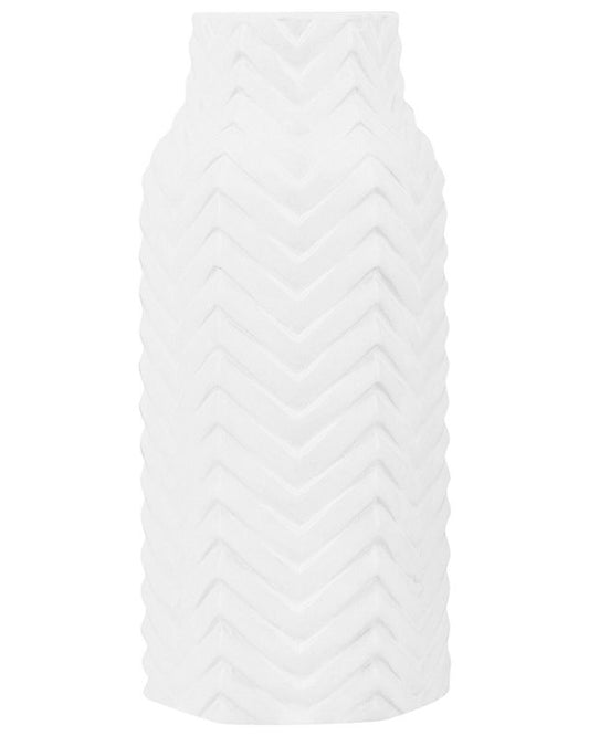 Dekorativ vase Xanthos keramik hvid 1 stk.