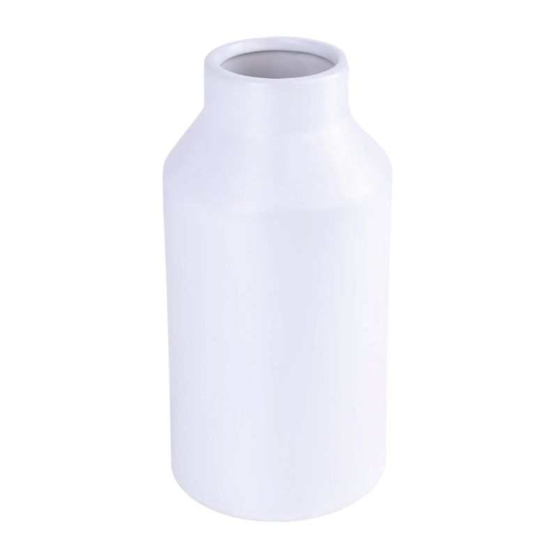 Vase Direct Home and Garden Clay 14 x 14 x 26 cm mat hvid