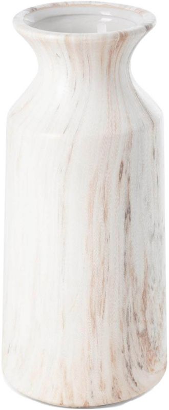 Eurofirany Asli vase 11 x 11 x 25 cm i hvid og beige