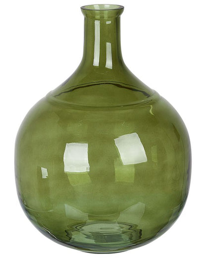 Achaar vase til blomster i glas, olivengrøn, 1 stk.