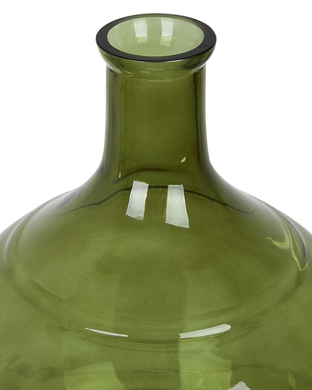 Achaar vase til blomster i glas, olivengrøn, 1 stk.