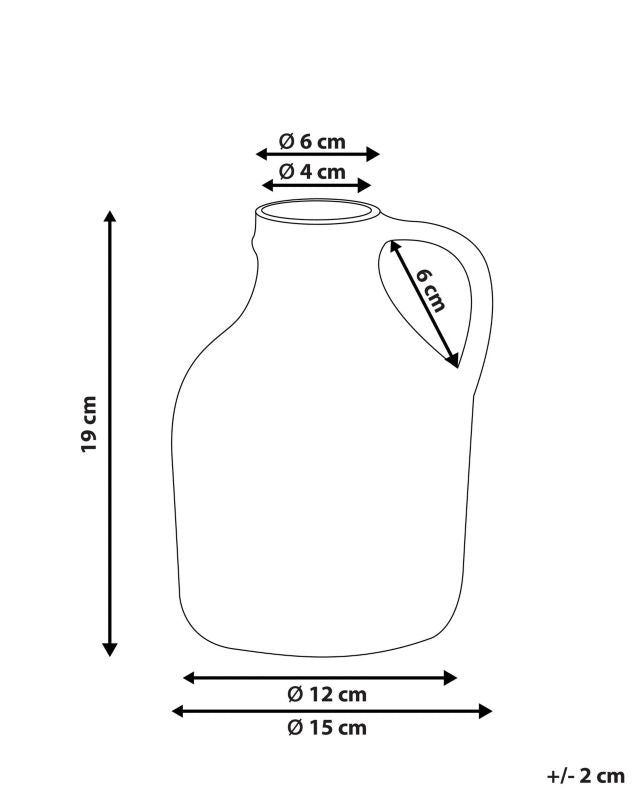 Agrinion keramik vase til blomster hvid 1 stk.