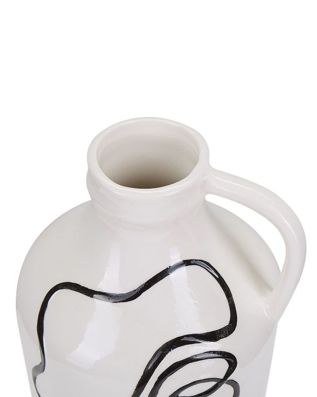 Agrinion keramik vase til blomster hvid 1 stk.