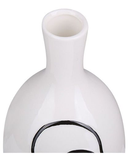 Akrai keramik vase til blomster hvid 1 stk.