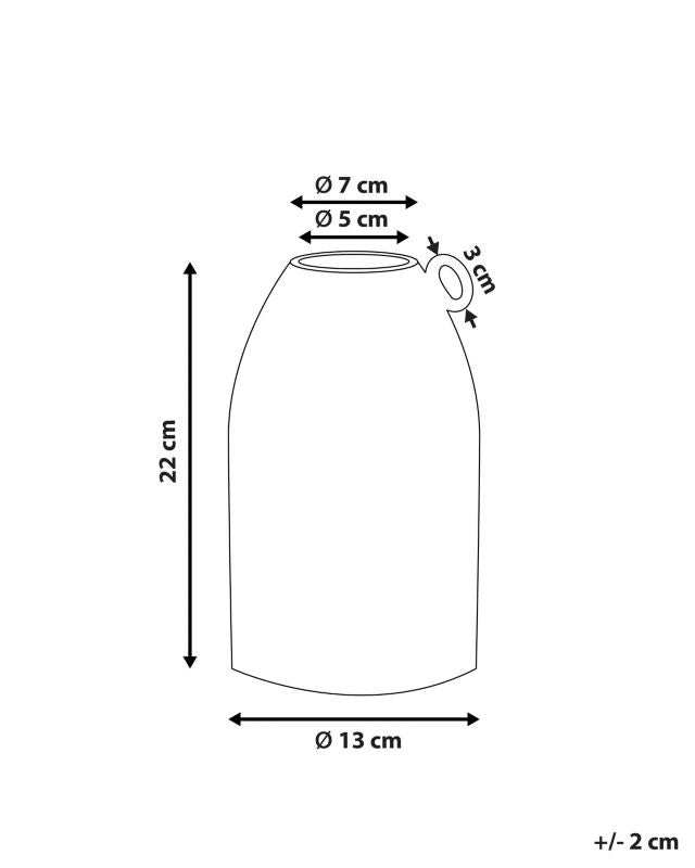 Alalia keramik vase til blomster grå 1 stk.