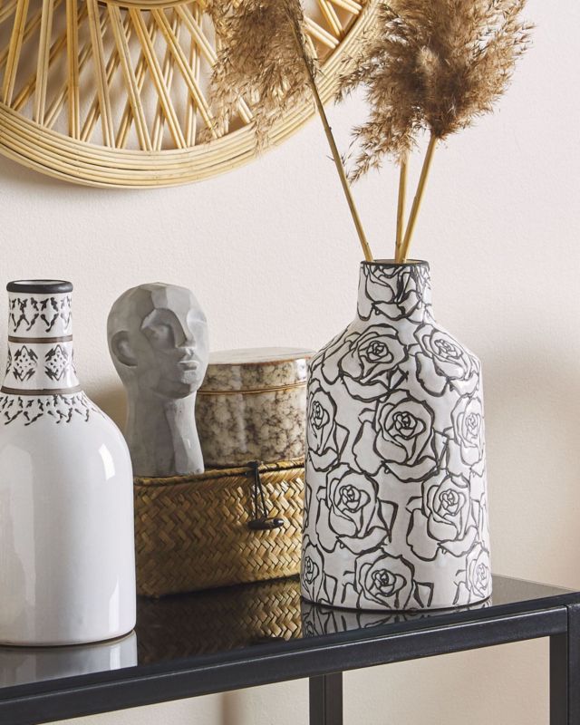 Alinda keramik vase til blomster, hvid, 1 stk.