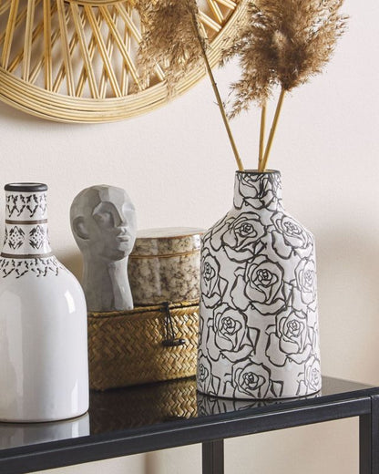 Alinda keramik vase til blomster, hvid, 1 stk.
