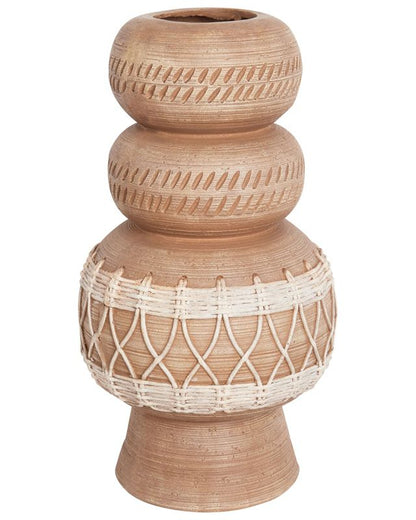 Almiros keramik vase til blomster i lys brun, 1 stk.