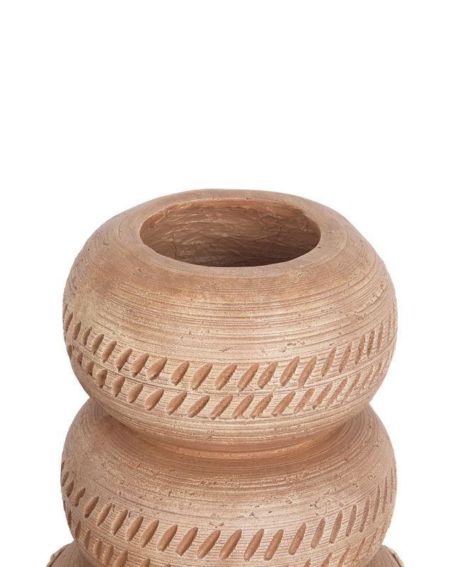 Almiros keramik vase til blomster i lys brun, 1 stk.