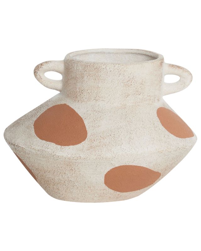 Alosidae keramik vase til blomster i lys beige, 1 stk.