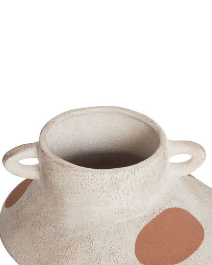 Alosidae keramik vase til blomster i lys beige, 1 stk.