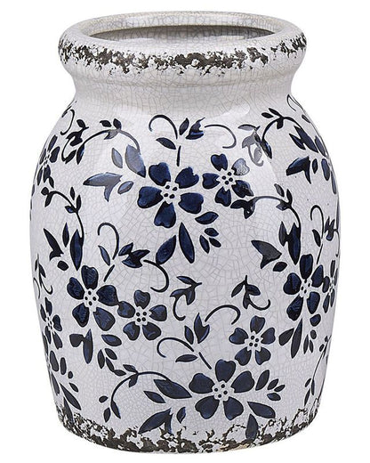 Amida keramik vase til blomster i hvid, 1 stk.