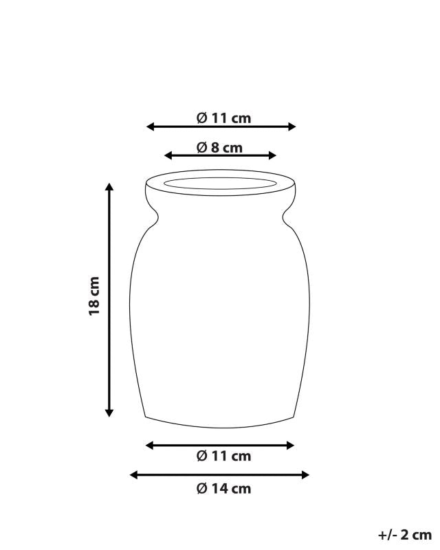 Amida keramik vase til blomster i hvid, 1 stk.