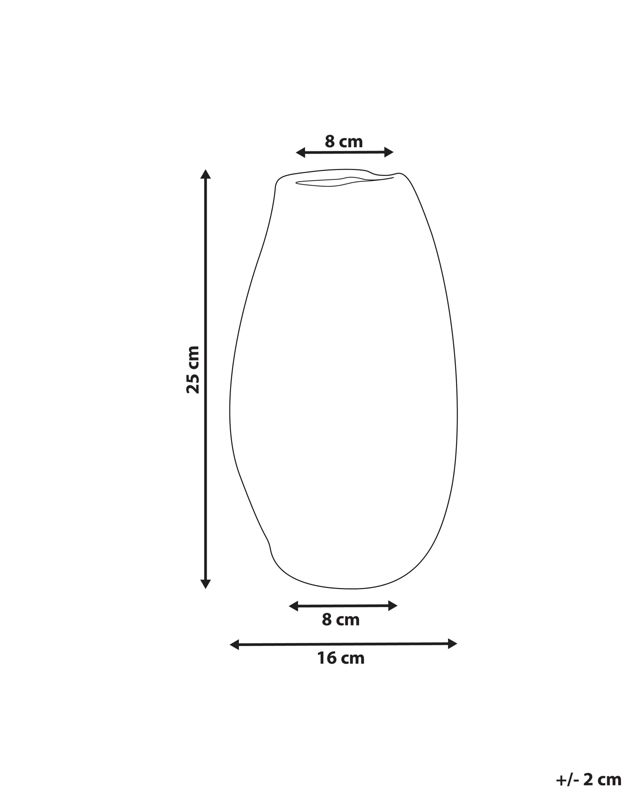 Batoidea keramisk vase til blomster i lys beige, 1 stk.