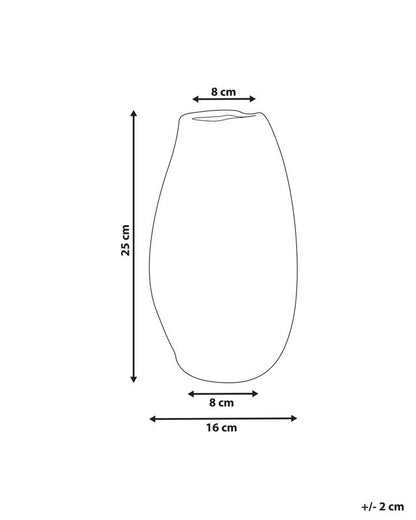 Batoidea keramisk vase til blomster i lys beige, 1 stk.