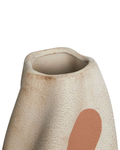 Batoidea keramisk vase til blomster i lys beige, 1 stk.