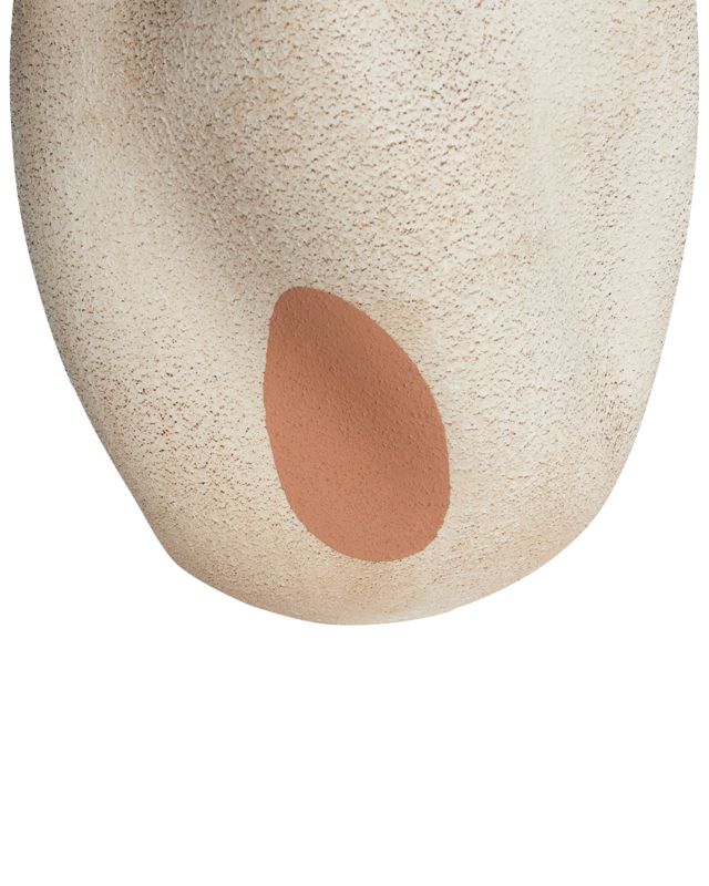 Batoidea keramisk vase til blomster i lys beige, 1 stk.