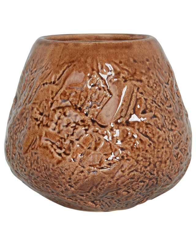 Betta keramikvase til blomster i brun, 1 stk.