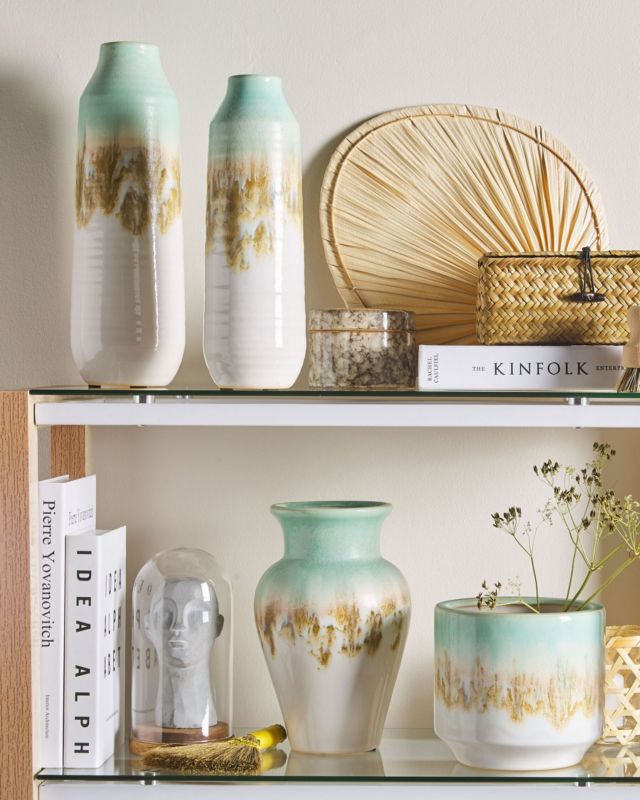 Byblos keramisk vase til blomster, farverig, 1 stk.
