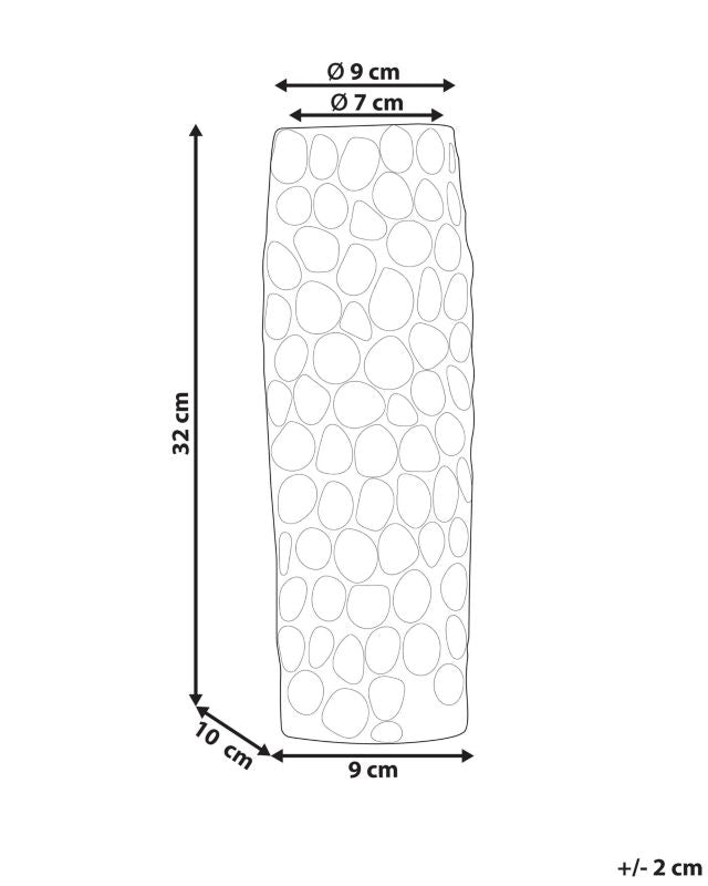 Calakmul metal vase sølv 1 stk.