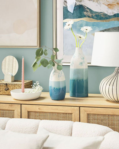 Callipolis keramik vase til blomster, blå, 1 stk.