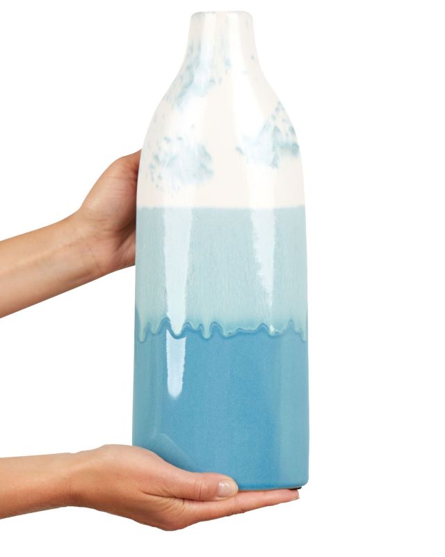Callipolis keramik vase til blomster, blå, 1 stk.