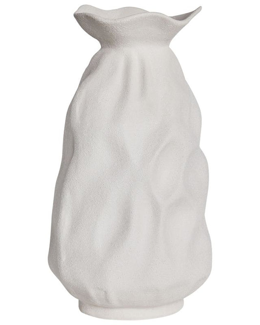 Cattail vase i keramik i knækket hvid – 1 stk.