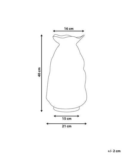 Cattail vase i keramik i knækket hvid – 1 stk.