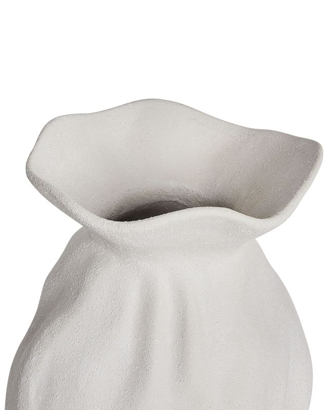 Cattail vase i keramik i knækket hvid – 1 stk.